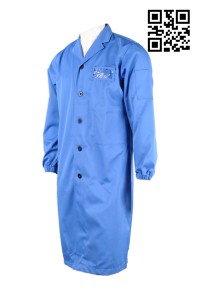 NU026 訂製連身醫生袍 設計長款醫生制服 訂購團體男士醫生制服 診所制服專門店HK